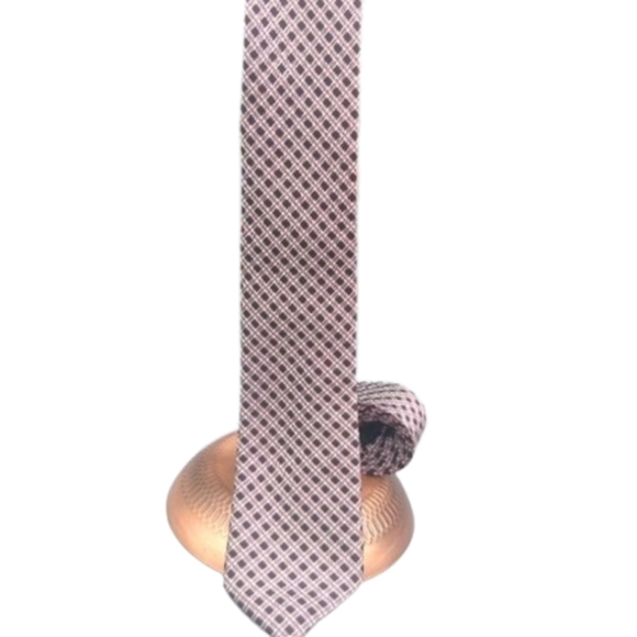 Kenneth Cole 100% Silk Plaid Check Necktie Slim Necktie Men's Tie - Picture 12 of 12